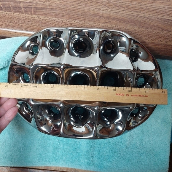 Burgett Oval Silver Ceramic Vase - Picture 11 of 13